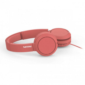 auriculares de diadema con cable philips tah4105rd/00 - rojo