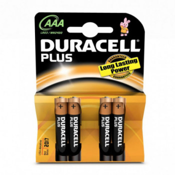 PILA ALCALINA DURACELL PLUS AAA  K4