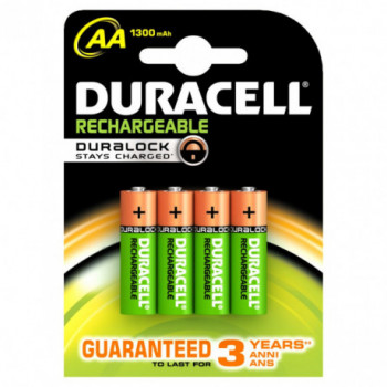 PILA RECARGABLE DURACELL AA 1300 MAH B4