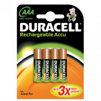 PILA RECARGABLE DURACELL AAA 750 MAH B4