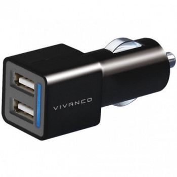 CABLE  VIVANCO .T-PO DC 2USB CARGADOR DE COCHE DOBLE PUERTO 2.1A